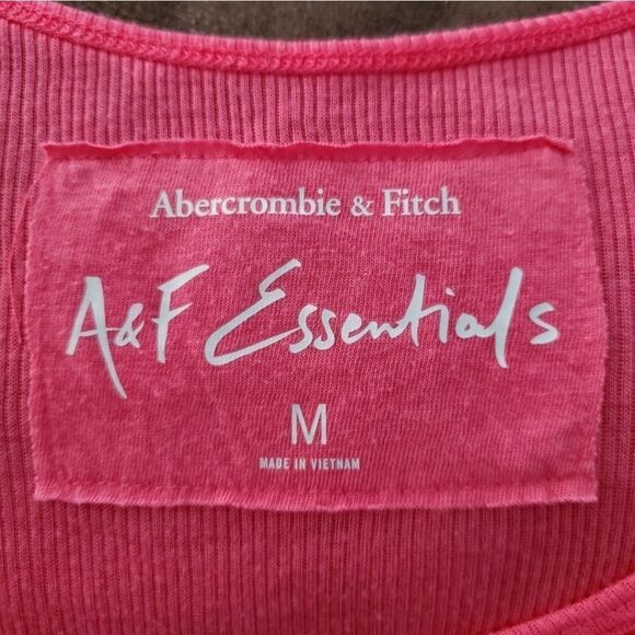 Abercrombie & Fitch Hot Pink Ribbed Lace Up Tank Top - Picture 6 of 7